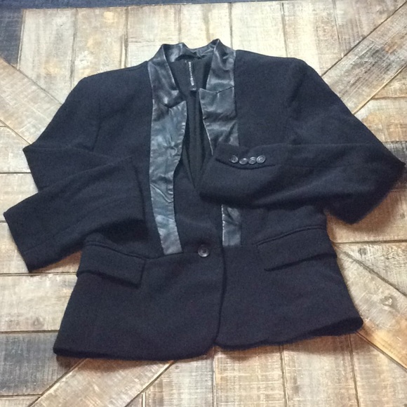 Walter Baker Jackets & Blazers - W118 by Walter Baker blazer w/faux leather collar.